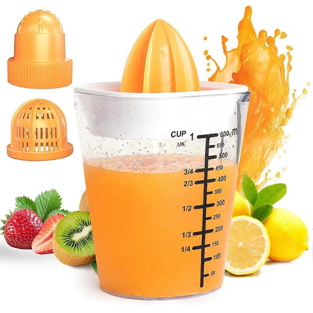 Multifunktionale 3-in-1 Manuelle Zitruspresse, Zitronenpresse, 600 Ml (20 Oz) Für Fruchtsäfte Und Marmeladen (weiß)