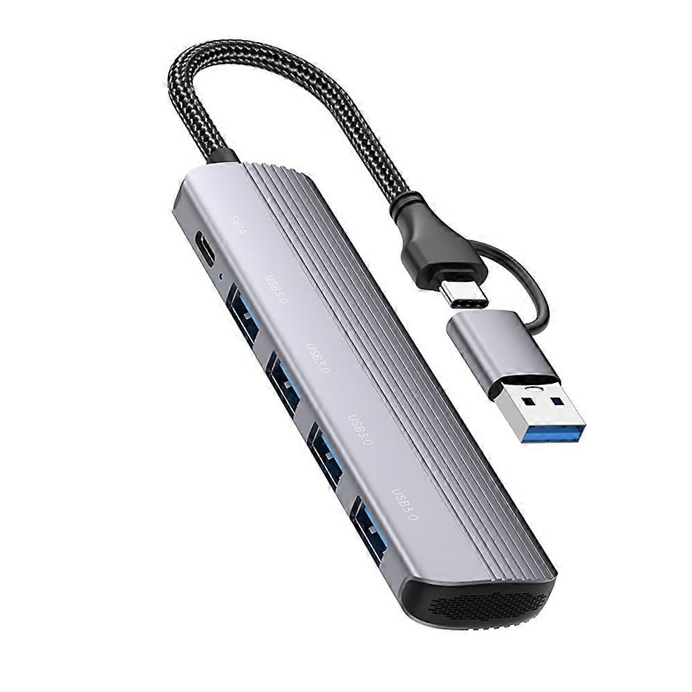 7-in-1 Usb 3.0-hub Mit Splitter Für Pc, Laptop Und Tablet. Highspeed-usb-typ-c-dockingstation Für Büroanwendungen. Usb-laufwerk.