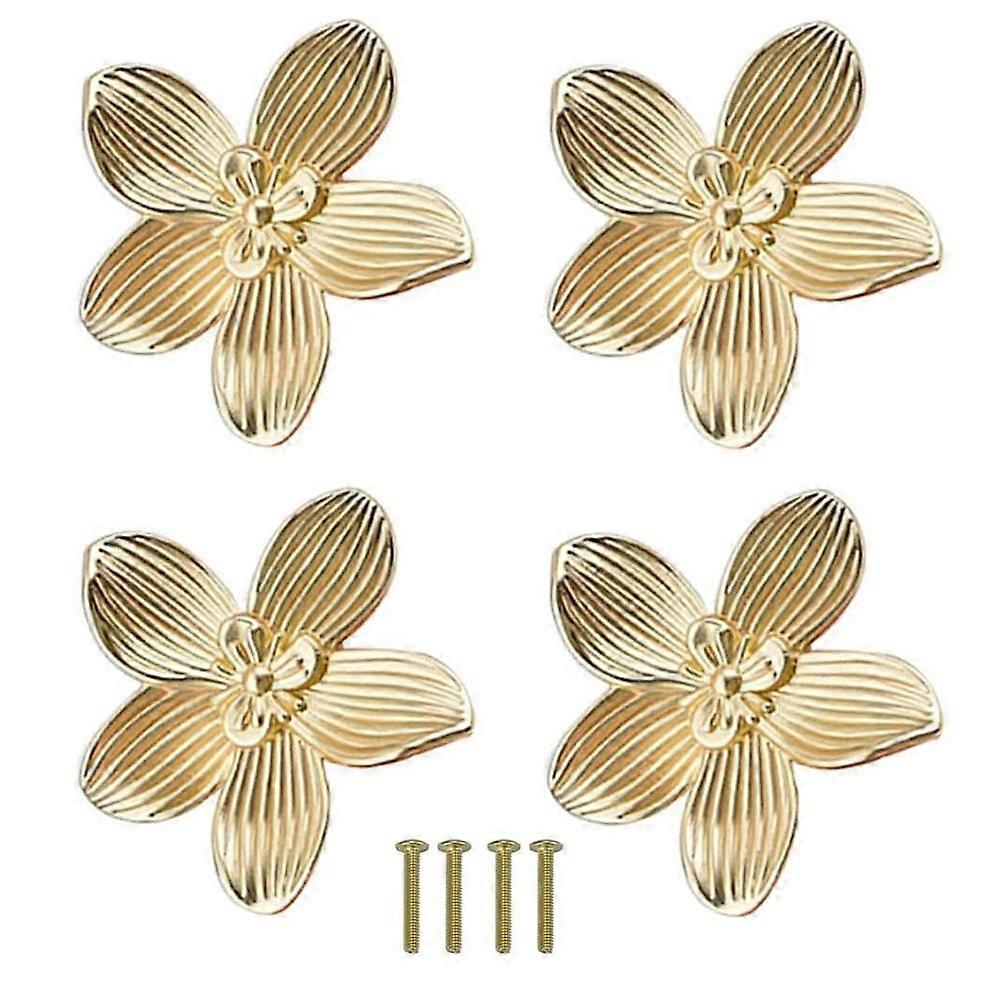 Schubladengriffe Mit Blumenmuster, Möbelknöpfe In Blütenform, Kommodengriffe, Schubladengriffe, Schranktürgriffe, Antikgold