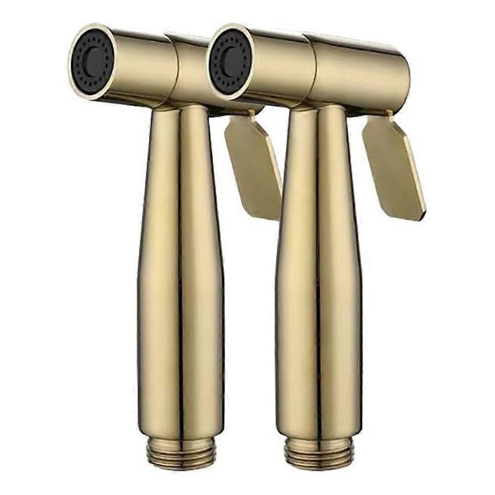 Set Aus 2 Tragbaren Bidet-sprühgeräten Aus Edelstahl Zur Reinigung Von Windeln Im Badezimmer Und In Der Küche.