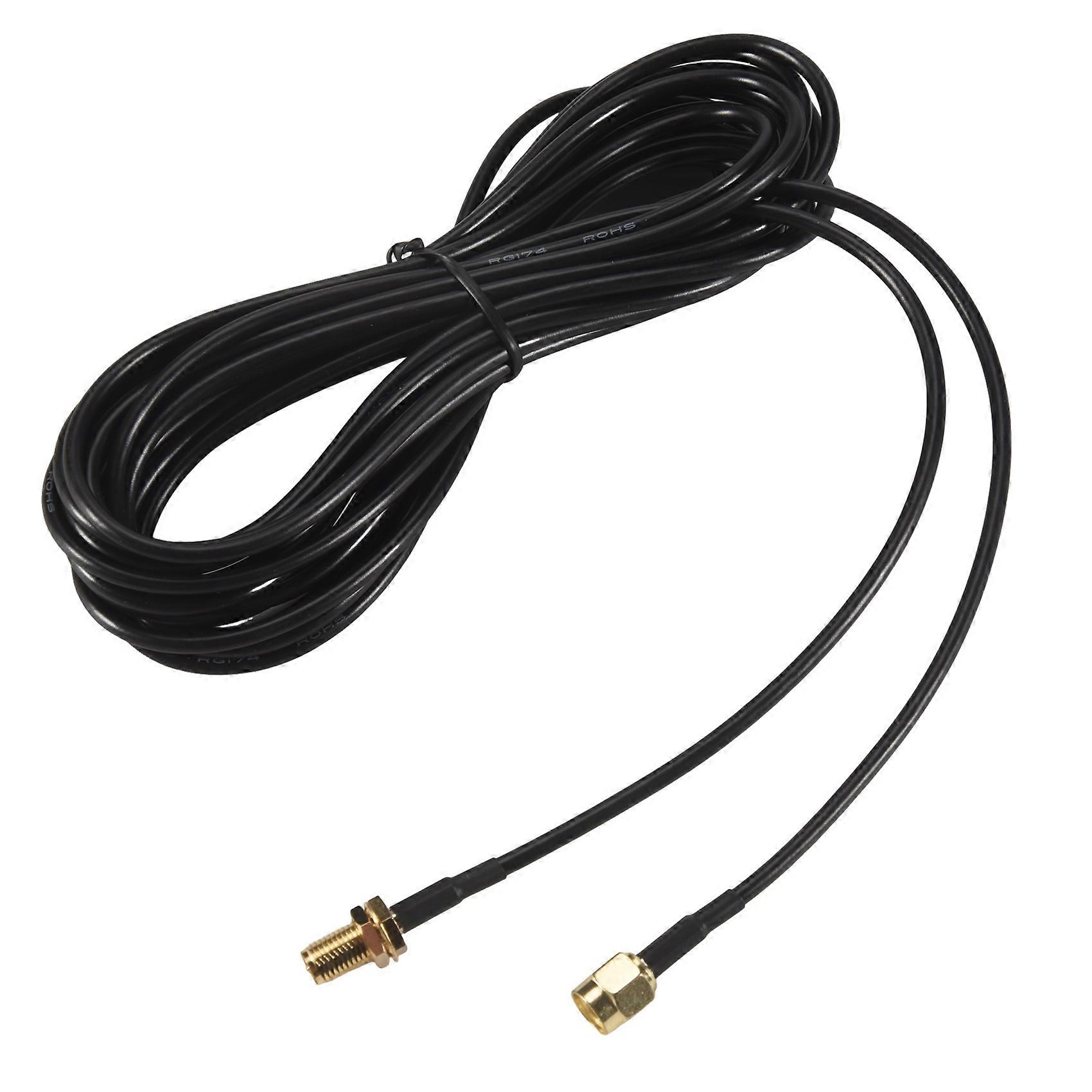 M Langes Schwarzes Rp-sma-wlan-antennen-verlängerungskabel (stecker Auf Buchse)