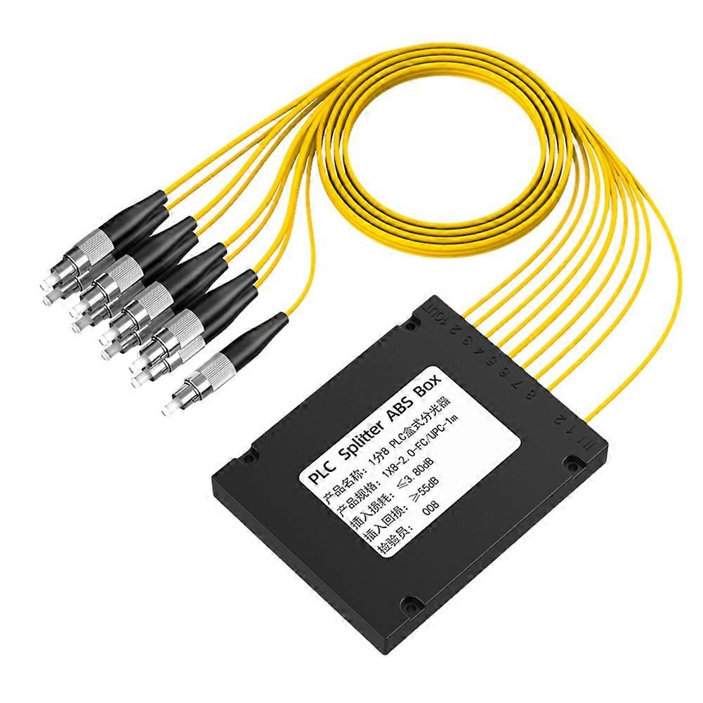 Glasfaserverteilerkasten Fc/upc, Plc-verteilerkasten, Abs-gehäuse, Glasfasersplitter, 1/8"-glasfaserverteilerkasten