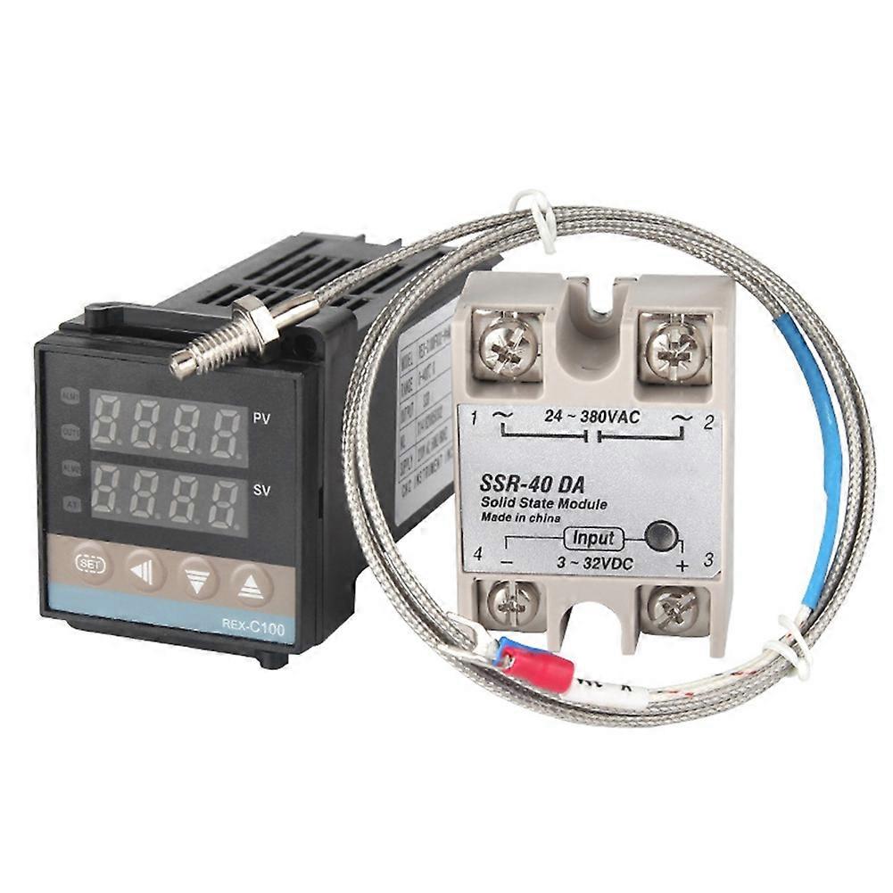 Rex-c100 Pid-digitalthermostat / Ssr 40da Relais / Thermoelement-sonde Typ K