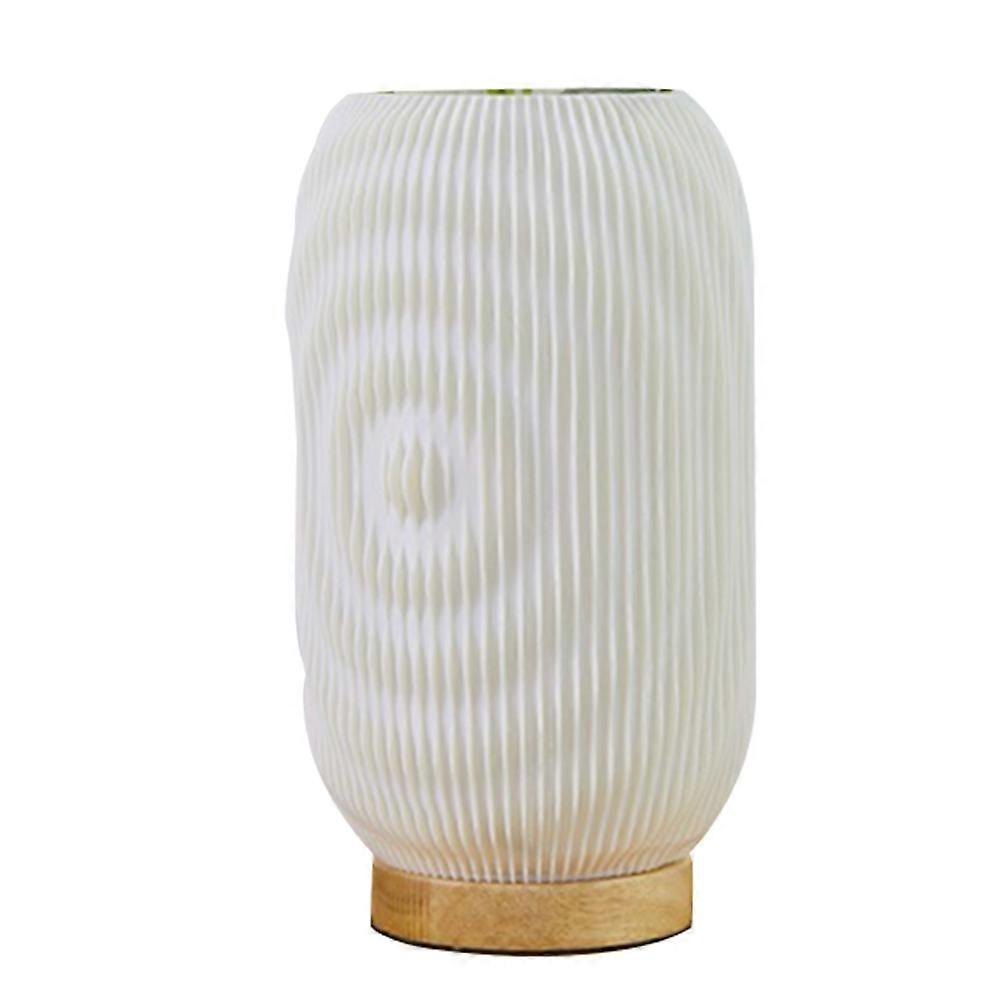 Vintage-nachttischlampe Mit Streifenmuster, Kleine Designer-vasen-nachtleuchte, Wiederaufladbar, Mit Wasserwelleneffekt