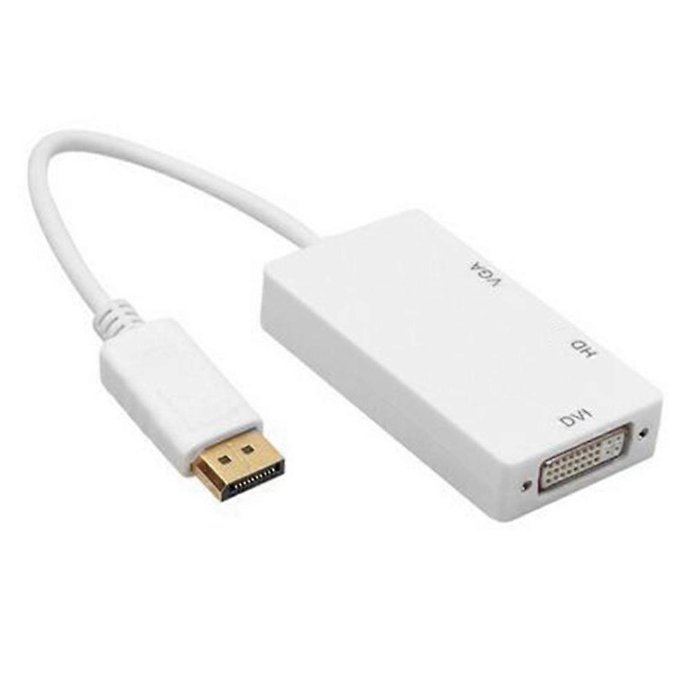 Dp-zu-hdmi-vga-dvi-3-in-1-adapterkabel, Dp-1-zu-3-videokonverter, 1080p-kompatibel, Kompatibel Mit Macbook Pro Und Air B