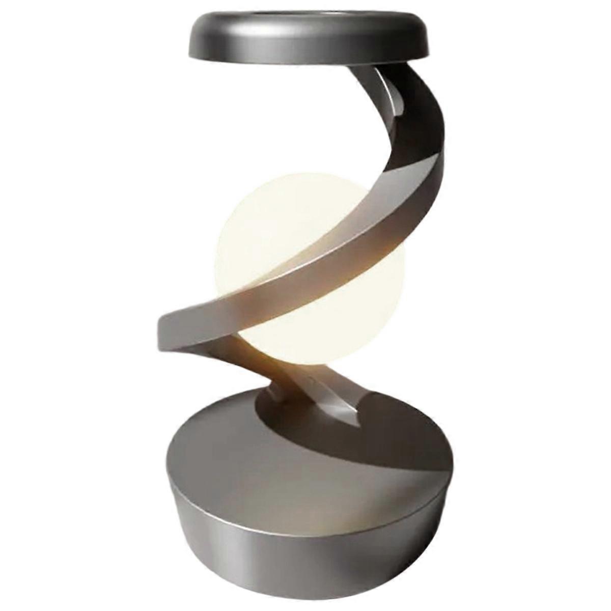 Wiederaufladbare Rgb-drehspiral-mondlampe Mit Kabellosem Handy-ladegerät, Schwebende Schreibtischlampe Für Die Schlafzimmerdekoration