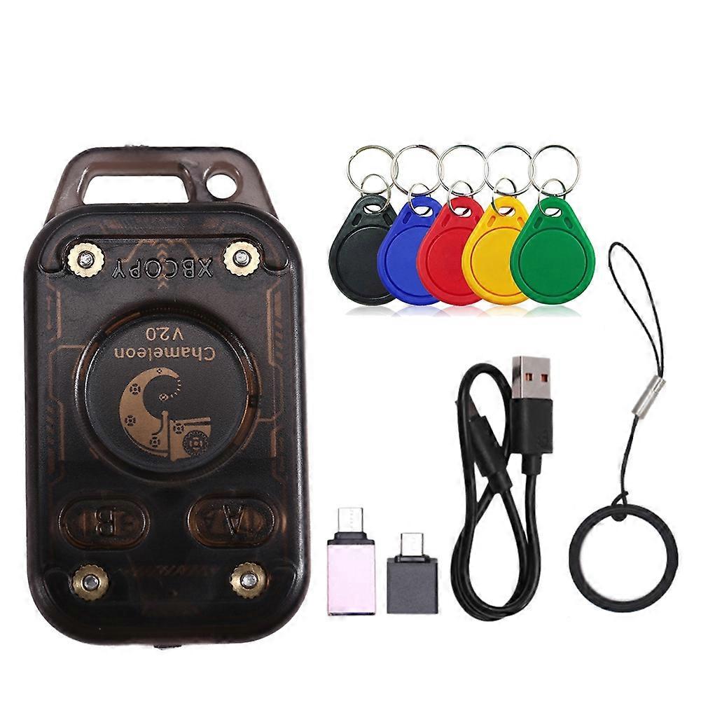 Chameleon V2.0 Rfid-chip-lesegerät-emulator + 5xcuid 125 Khz 13,56 Mhz Schlüsselanhänger, Kartendekodierung, Chameleon Nfc-duplikator