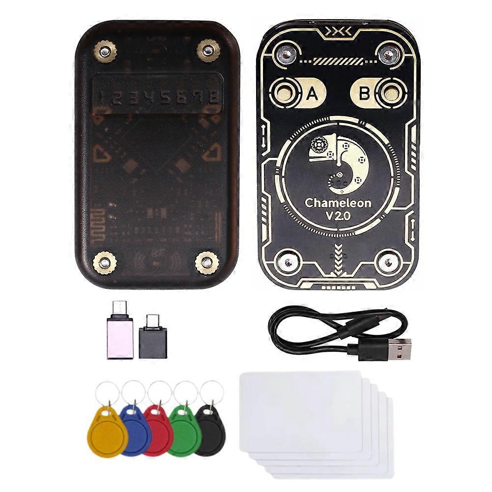 Chameleon V2.0 Rfid-chip-lesegerät-emulator, Chameleon Nfc-duplikator + 5xuid Cuid Schlüsselanhänger/karte, 125k 13,56m Kartendekodierung