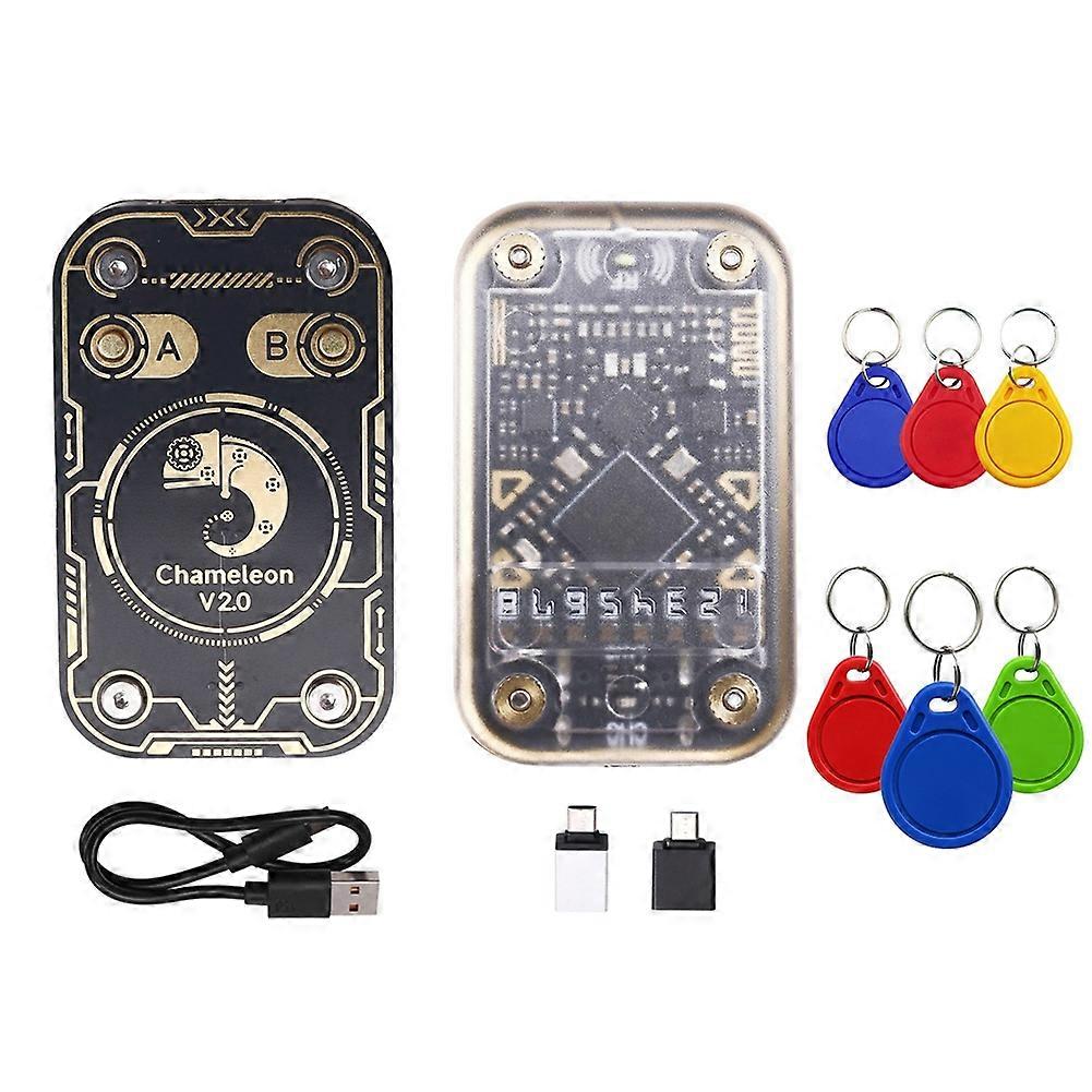 Chameleon V2.0 Rfid-chip-lesegerät-emulator + 3x Uid/cuid 125 Khz 13,56 Mhz Schlüsselanhänger, Kartendekodierung, Chameleon Nfc-duplikator