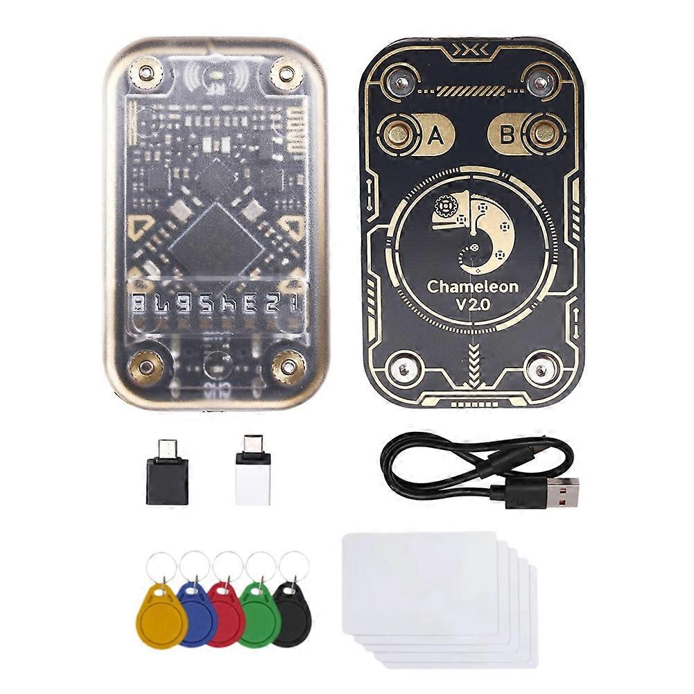 Chameleon V2.0 Rfid-chip-lesegerät-emulator + Schlüsselanhänger/karte Cuid 5xuid 125k 13,56m Kartendekodierung, Chameleon Nfc-duplikator