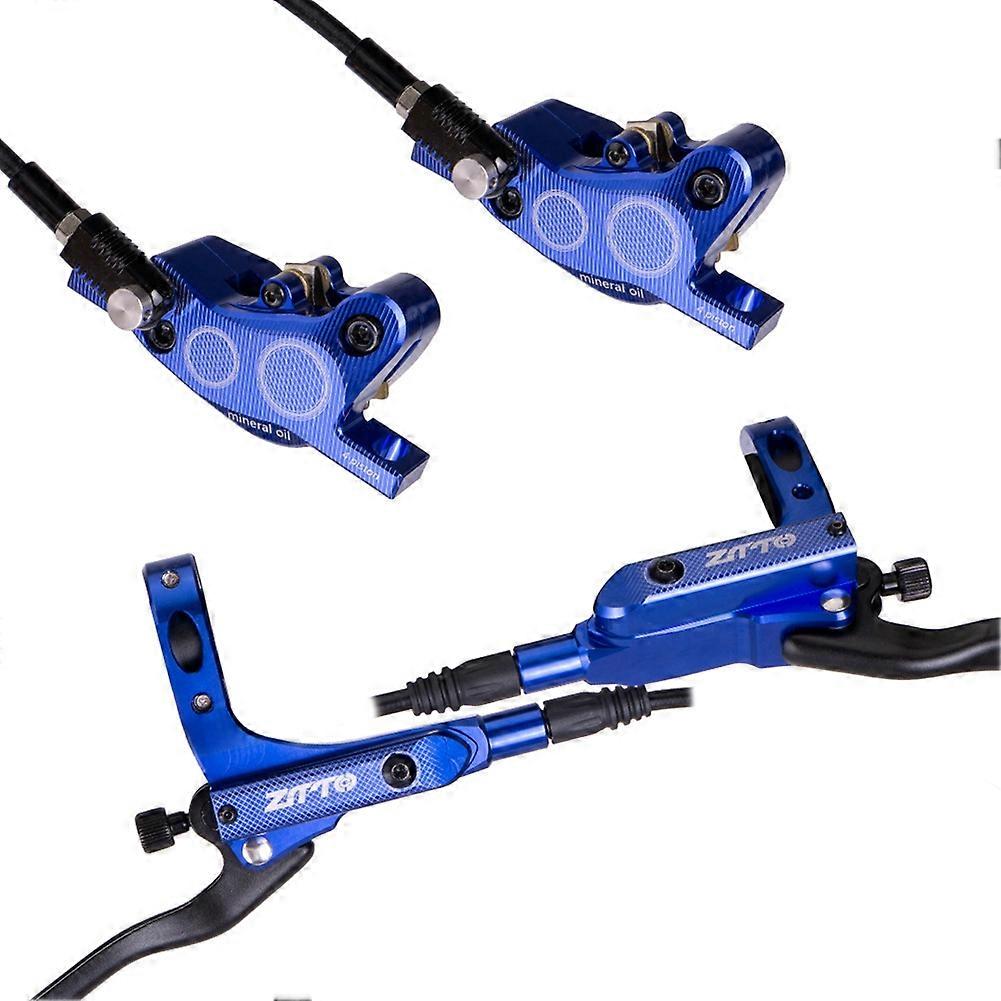 Ztto High-end Vierkolben-hydraulikscheibenbremse Für Mountainbikes, Beidseitig, Blau