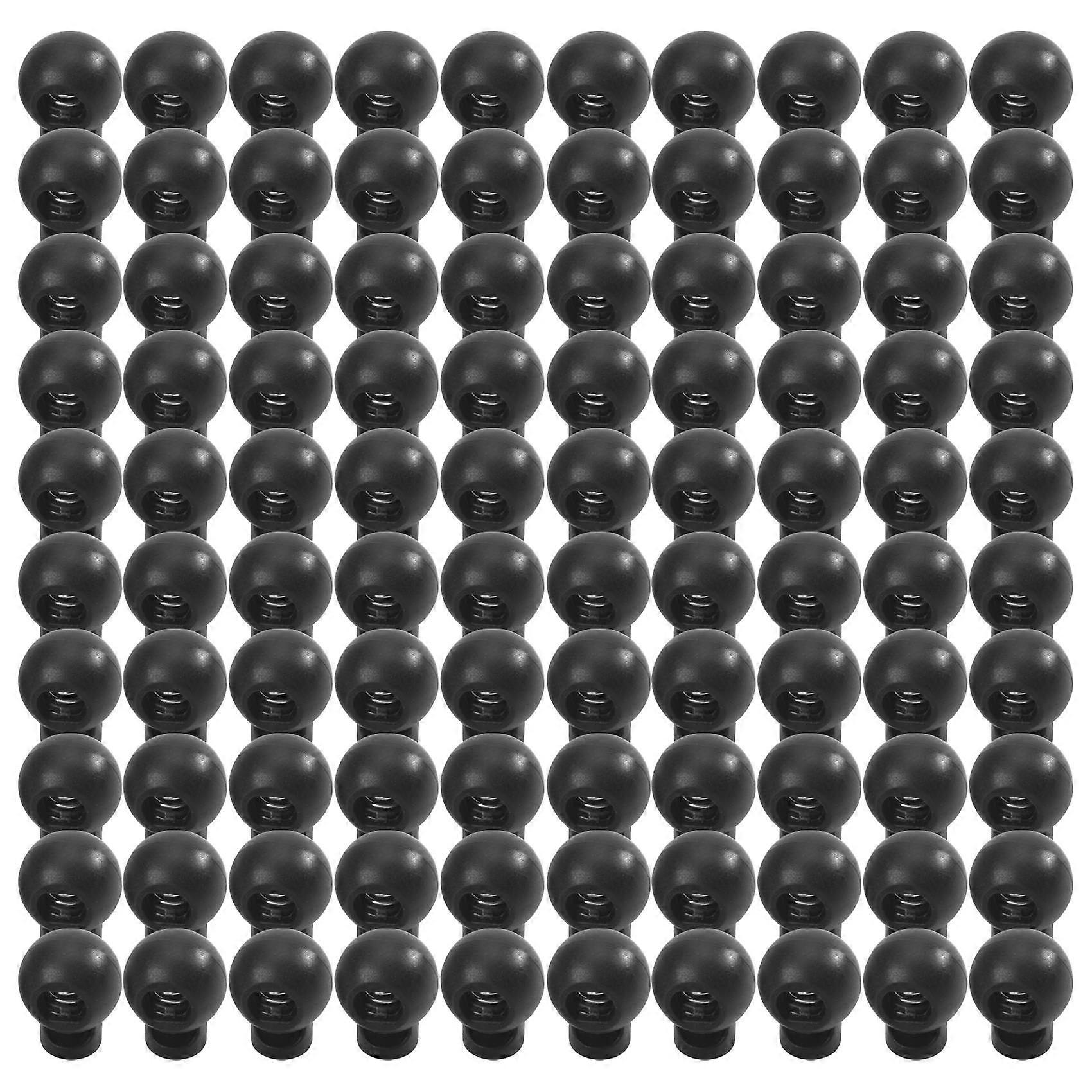 Packung Mit 100 Schwarzen Kabelstoppern Aus Kunststoff Für Heimwerkerprojekte, Inklusive Stecker Und Schalterabdeckung.