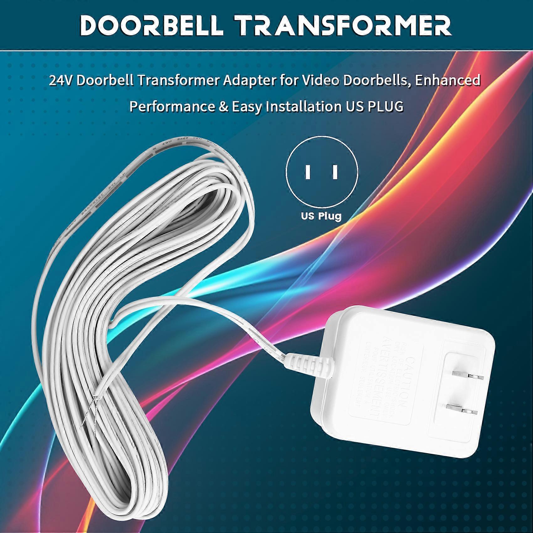 24v-transformatoradapter Für Video-türklingeln, Verbesserte Leistung Und Einfache Installation (us-stecker).