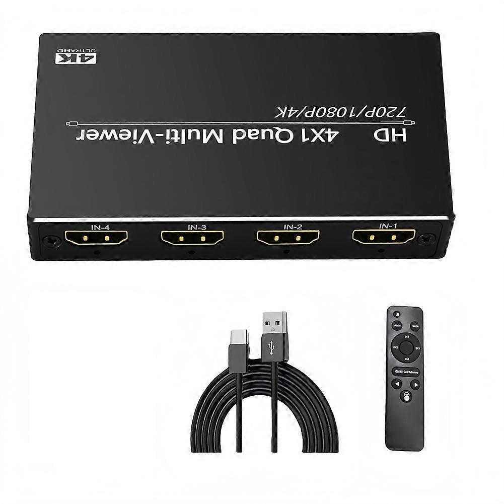 4k-hdmi-kompatibler Multiviewer, Quad 4x1 Multiviewer, 4k-hdmi-kompatibler Multiviewer-switch
