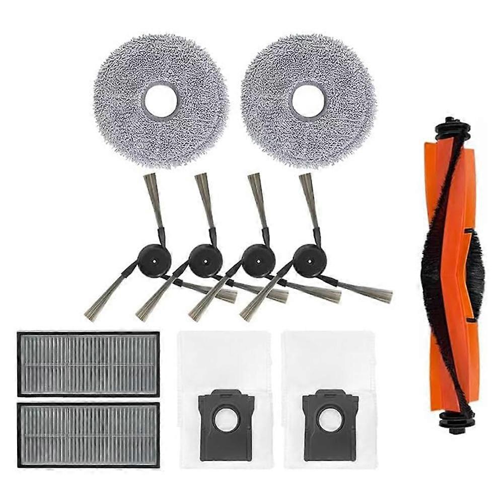 Ersatzteile Für Den Dreame X40/x40 Pro/x40 Ultra Saugroboter: Hauptseitenbürste, Hepa-filter, Reinigungstuch Und Staubbeutel.