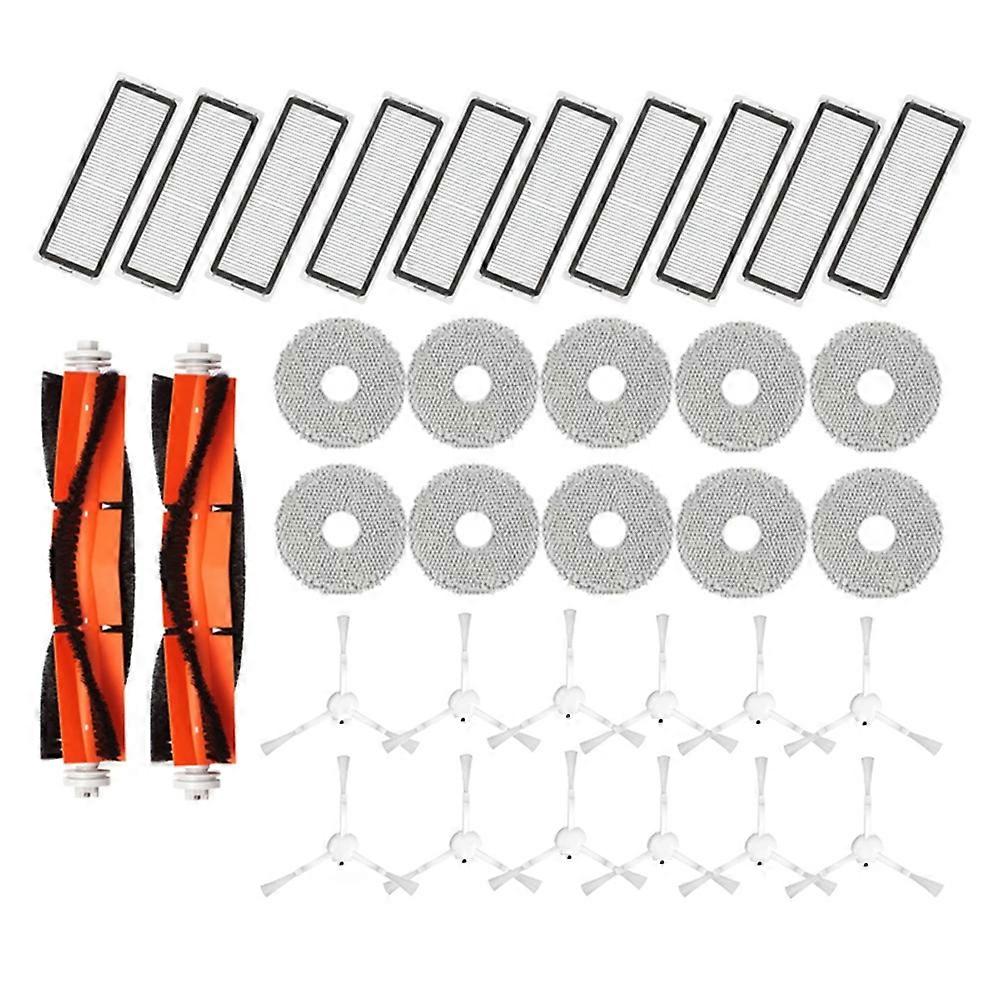 Ersatzteile Für Den Xiaomi S10+ / S10 Plus Saugroboter: Hauptseitenbürste, Hepa-filter, Reinigungstuch Und Zubehör.