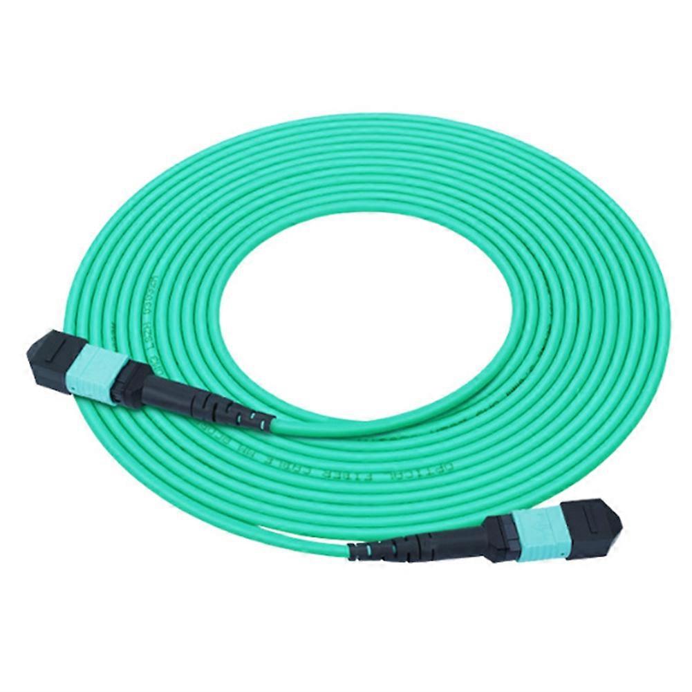 Om3 12-adriges Multimode-glasfaser-patchkabel, Mpo-buchse-zu-buchse-steckverbinder, Für Qsfp+-transceiver-anwendungen, 5 M