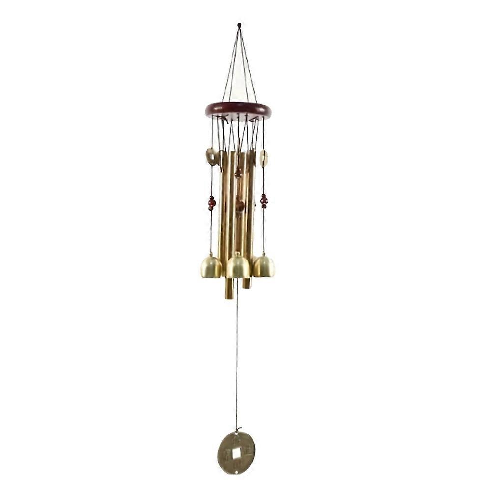 Kleines, Mehrröhrenförmiges Windspiel Aus Metall Und Holz, Türdekoration Mit Glocke Aus Einer Legierung