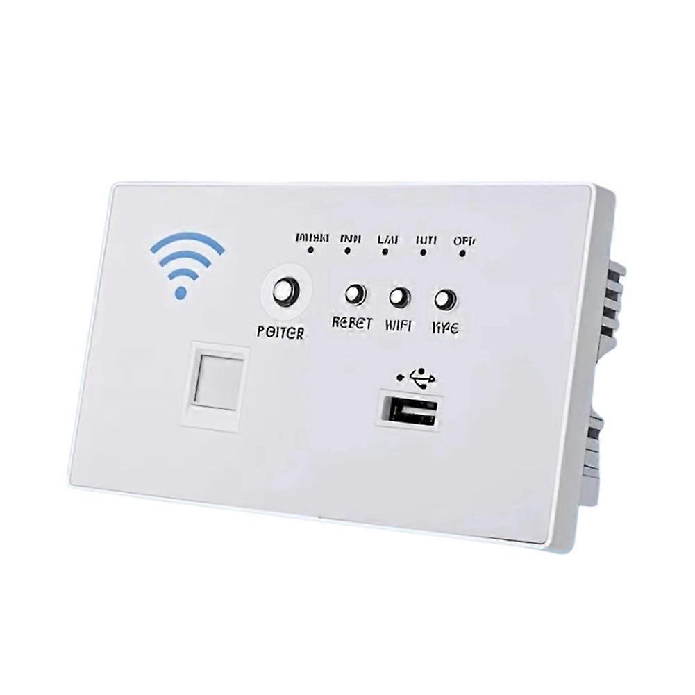 Wandmontierter Router Typ 86, Wlan-zugangspunkt Für Zuhause Mit Intelligentem Usb-anschluss, 220 V, Weiße Einbaublende