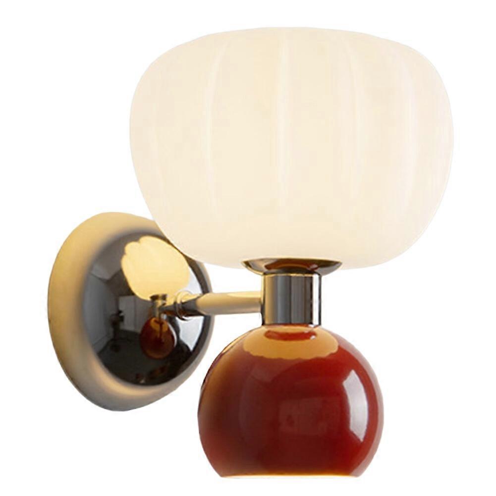 Dekorative Wandleuchten Aus Eisen, Moderner Und Sanfter Stil, In Form Eines Kürbisses, Fürs Schlafzimmer, Rot.