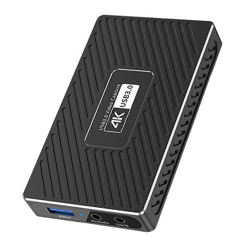 4k Hd Usb 3.0 Videoaufnahmekarte Zum Streamen Und Aufzeichnen Von Live-spielvideos, Mit Mikrofon-line-eingang.
