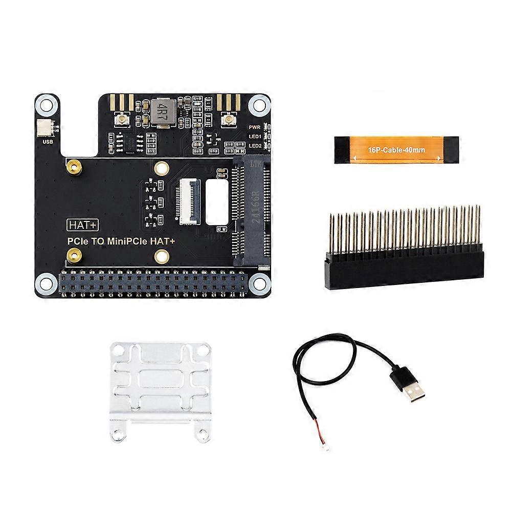 Hat+ Pcie-zu-minipcie-adapter Für Raspberry Pi 5 Mit Unterstützung Für Wlan-karten, Usb-module, Bluetooth Und Ki
