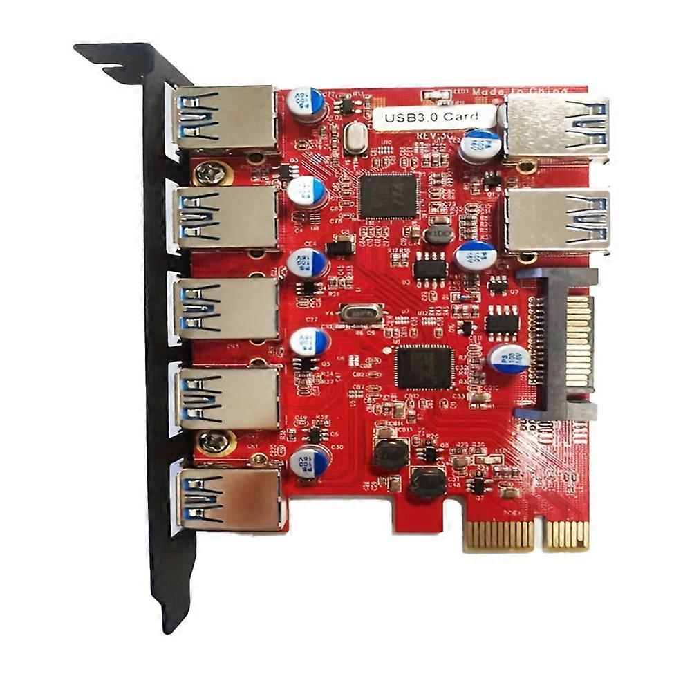 5-port-usb-3.0-pci-express-erweiterungskarte: 2 Usb-3.0-typ-c-anschlüsse Und 5 Usb-3.0-typ-a-anschlüsse. Schnellladefähige Pcie-usb-3.0-erweiterungskarte.