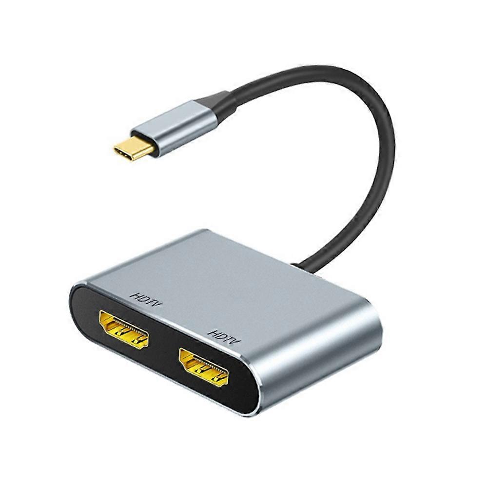 Usb-c-auf-dual-hdmi-adapter, 4k-60hz-kompatibel, Usb-c-auf-dual-hdtv-splitter Für Zwei Bildschirme, Erweiterungs-display-hub
