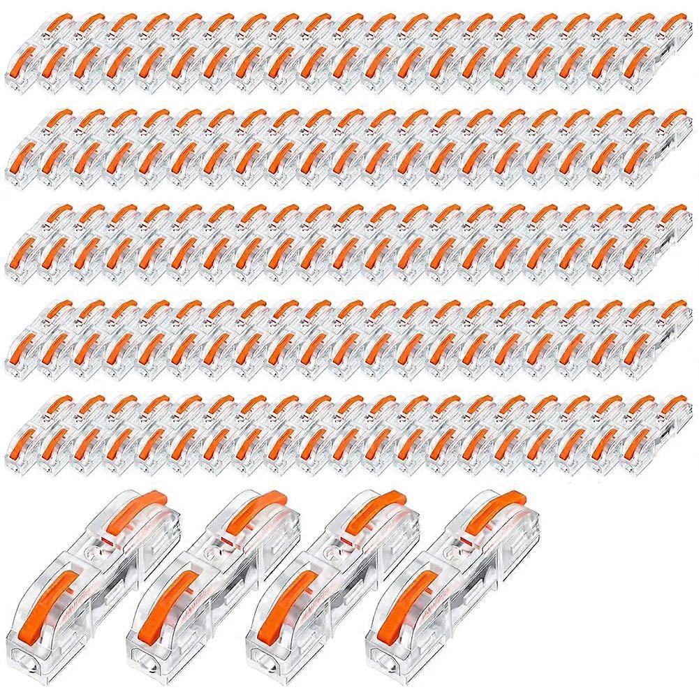 Packung Mit 100 Inline-kabelverbindern, Kompakte Und Schnell Zu Montierende Verbinder, Transparent
