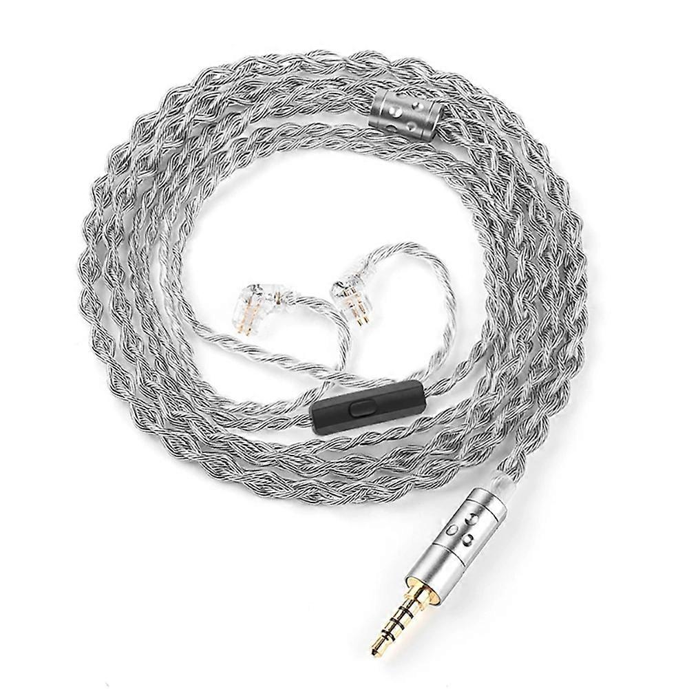 T7 336 Kopfhörer-upgrade-kabel Mit Versilberten Leitern, 3,5-mm-klinkenstecker, 2-poliger Anschluss, Hifi-stereo, 4-adrig, Mit Integriertem Mikrofon