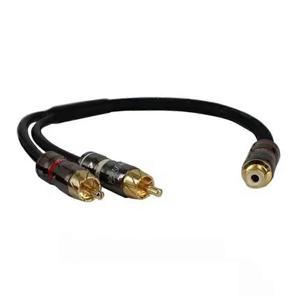 30 Cm Langes Auto-subwoofer-audiokabel Mit Reinen Kupfer-cinch-steckern (männlich/weiblich), Pvc-kabel, A-linie
