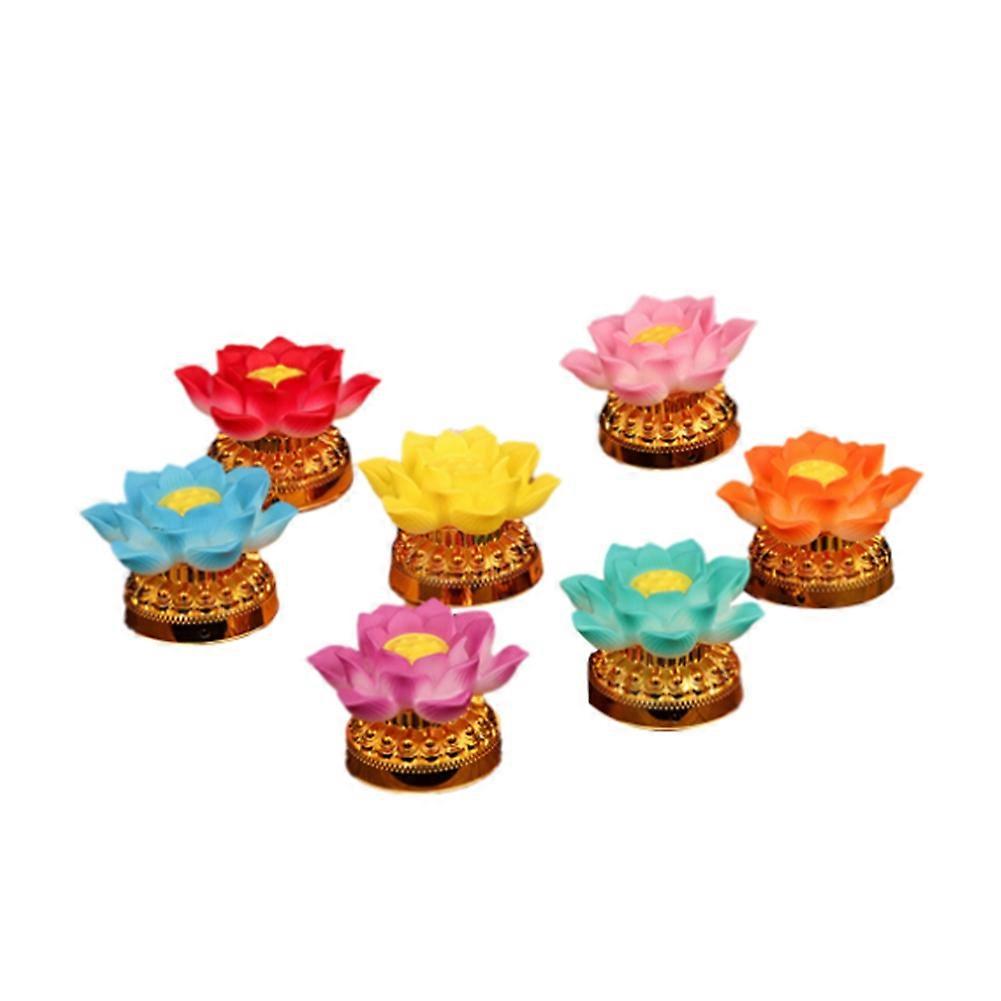 Lan-lotuslaterne, Buddha-stirnlampe, Langlebige, Batteriebetriebene Led-elektroniklampe.