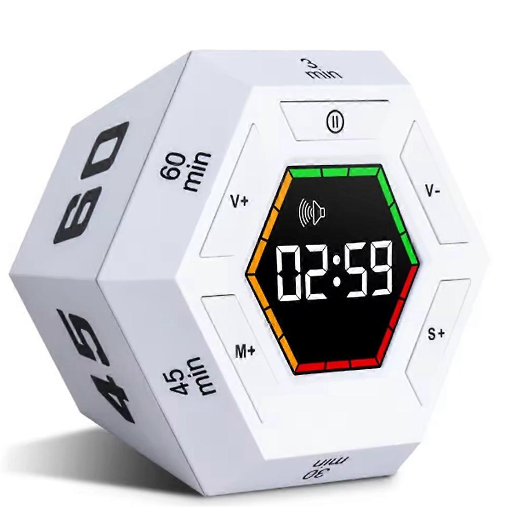 Intelligenter Und Produktiver Magnetischer Küchentimer, Digitaler Pomodoro-timer, Sechseckiger Visueller Wipptimer