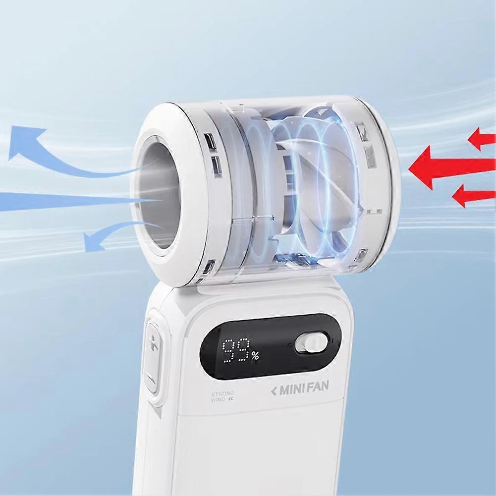 Mini-turboventilator, Tragbar, Geräuscharm, 100 Geschwindigkeitsstufen, Led-anzeige, 3600 Mah Usb-akku, Ideal Für Den Außeneinsatz.