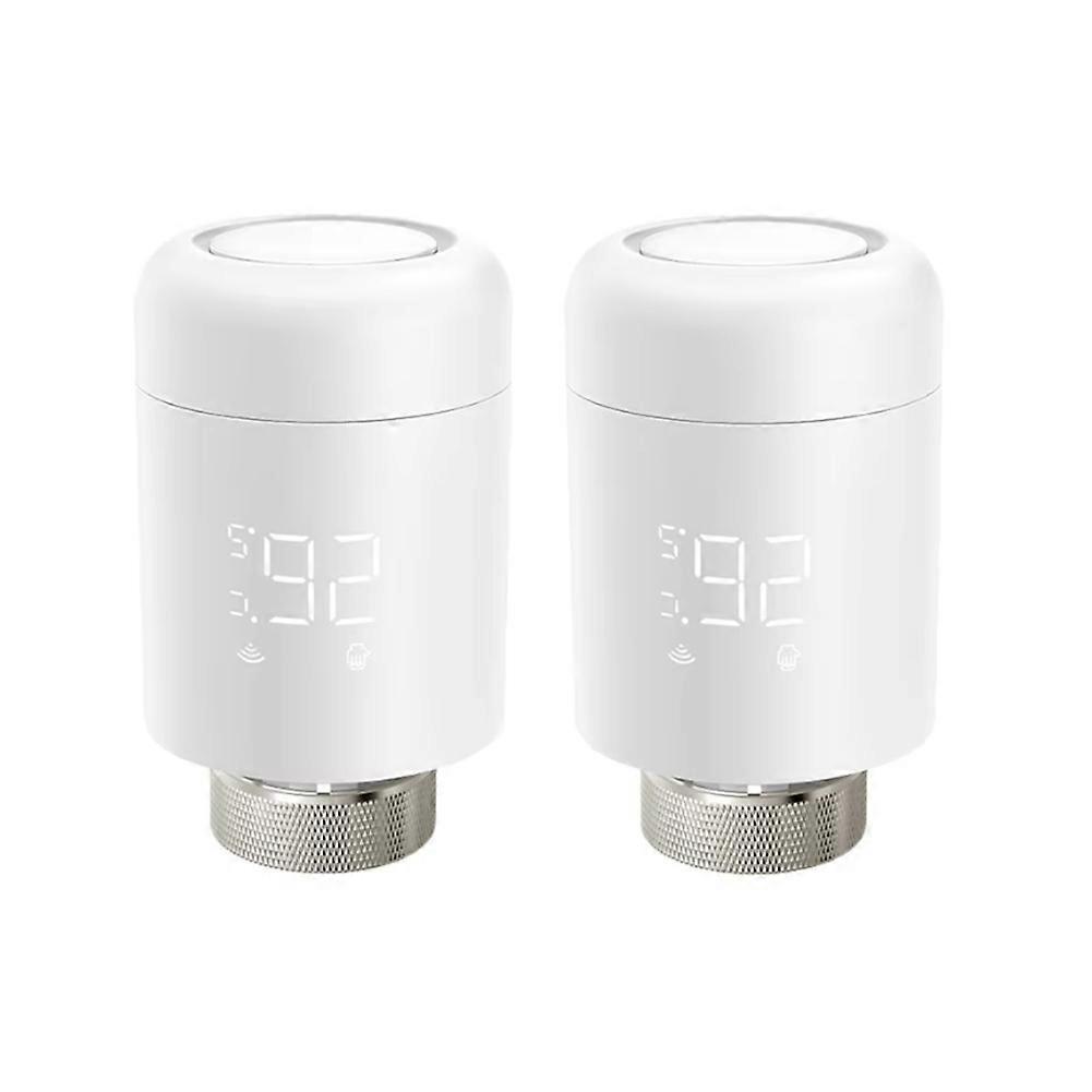 Packung Mit 2 Zigbee Trv Thermostatventil-stellantrieben Für Heizkörper, Temperaturregler Für Alexa Und Google Home.