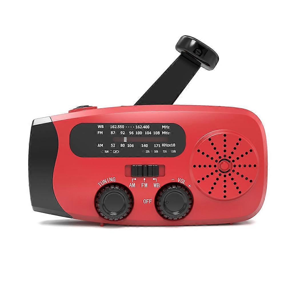 Tragbares, Solarbetriebenes Am/fm/wb-kurbelradio Mit Multifunktions-taschenlampe Und Notstromversorgung
