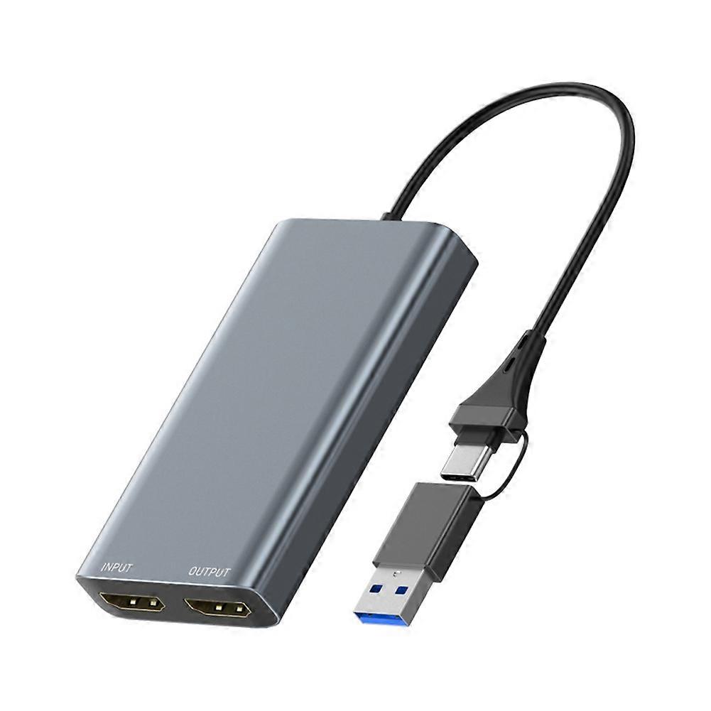 Hdmi-kompatible Usb-typ-c-hdtv-videoaufnahmekarte, 4k-60hz-videoaufnahmebox Mit Durchschleifausgang Für Pc, Computer, Webcam Und Live-gaming