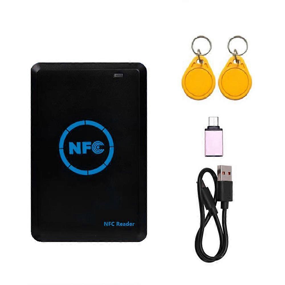 Nfc-chip-lesegerät/schreiber + Schlüsselanhänger 2xuid 125k 13,56m Hid-kopierer Etikettenduplikator Ic-id-klonen Schlüsselanhänger Schlüsselkopie