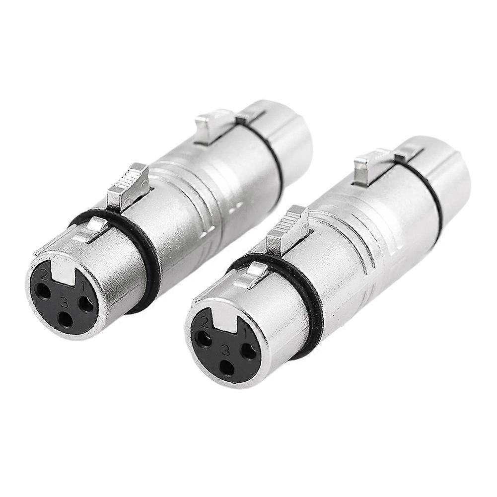 Xlr-buchse-auf-buchse-adapter (2er-pack), Mikrofon-verlängerungskonverter (3-polige Buchse-auf-buchse).