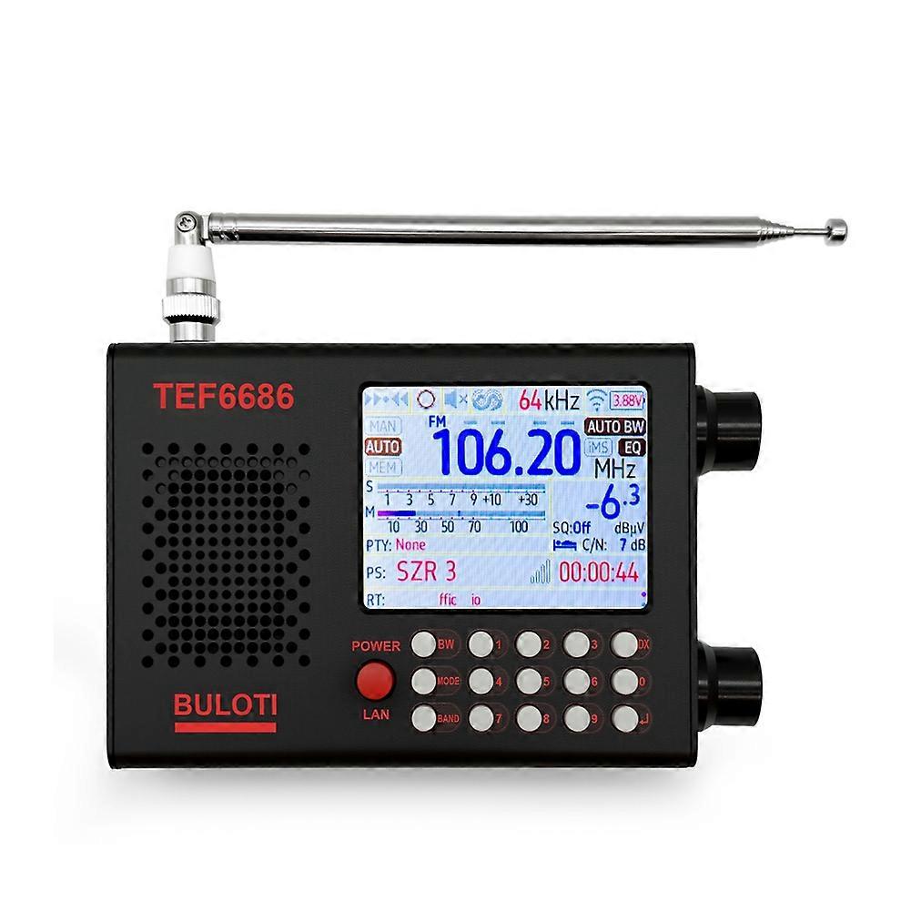 Hochempfindliches Radio Tef6686, Vollband-fm/lw/mw/sw/oirt, Kurzwelle, 2,8-zoll-touchscreen