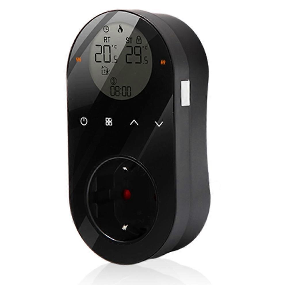 Intelligenter Wifi-led-thermostat, Digitale 16a-steckdose Mit Fernbedienung Und Temperaturregler (eu-stecker).