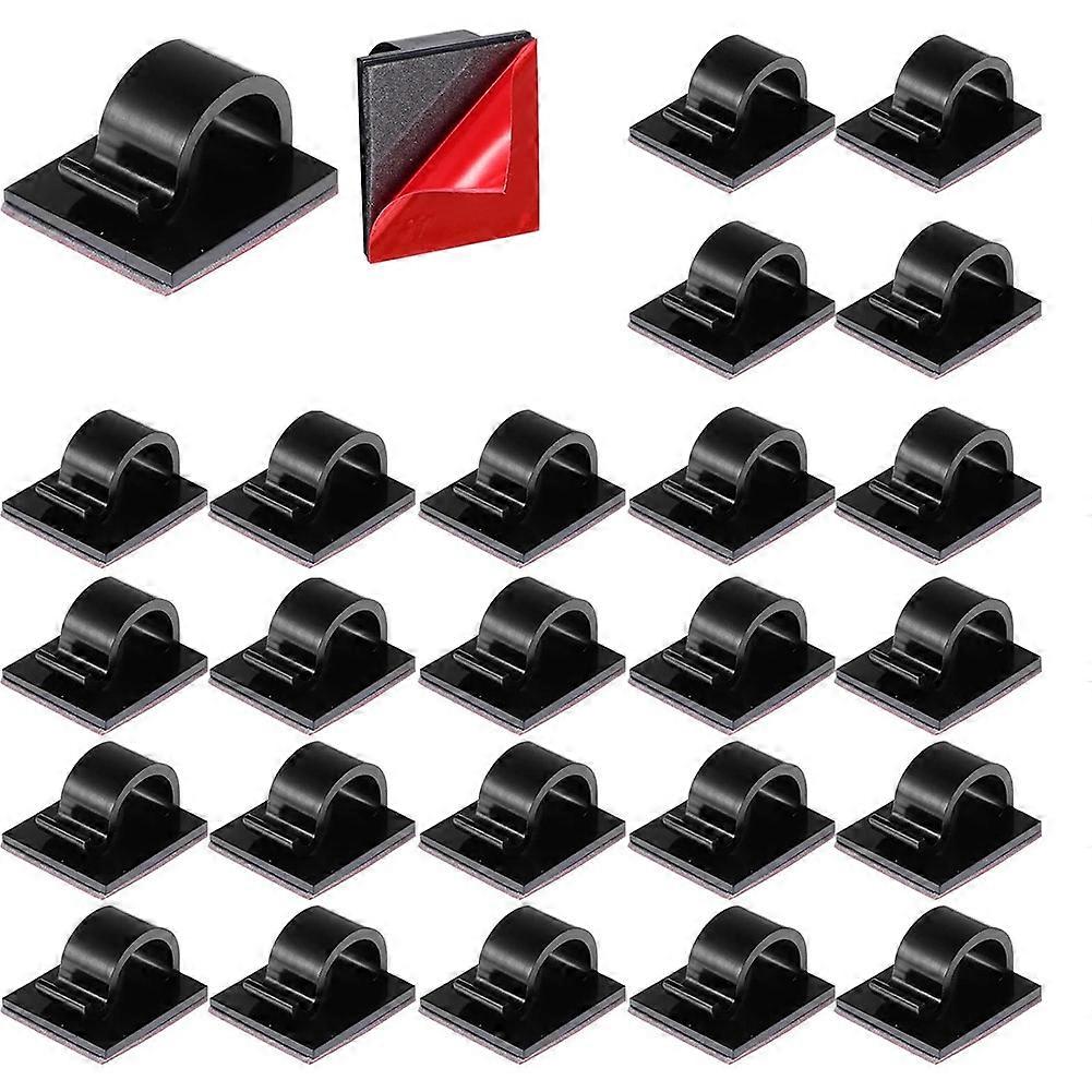 Packung Mit 50 Selbstklebenden Mini-kabelclips Für Weihnachtsbeleuchtung Und Andere Büro- Und Außendekorationen.