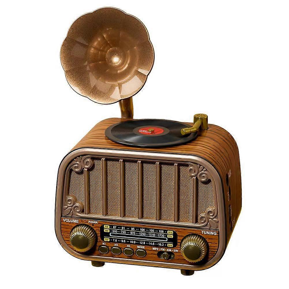 Tragbares Vintage-radio Mit Mehreren Frequenzbändern (fm, Am, Sw), Drahtlosem Musikstreaming Und Tf-kartenwiedergabe Für Haus Und Garten