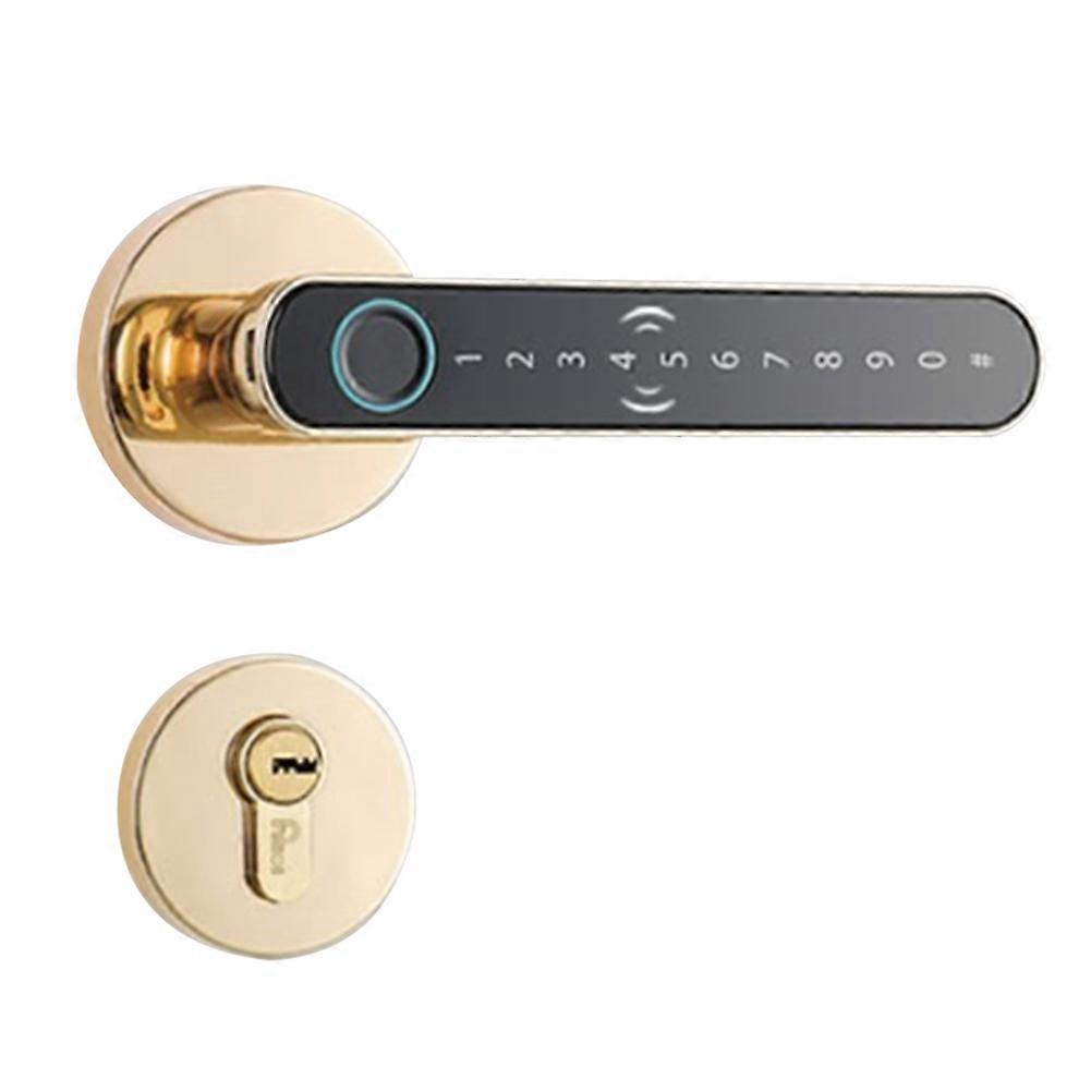 Intelligentes Türschloss Mit Geteiltem Hebel, Schlüssellos, Bluetooth, Fingerabdruck, Karte, Tuya-app, Sicherheit, Digitales Schloss, Gold