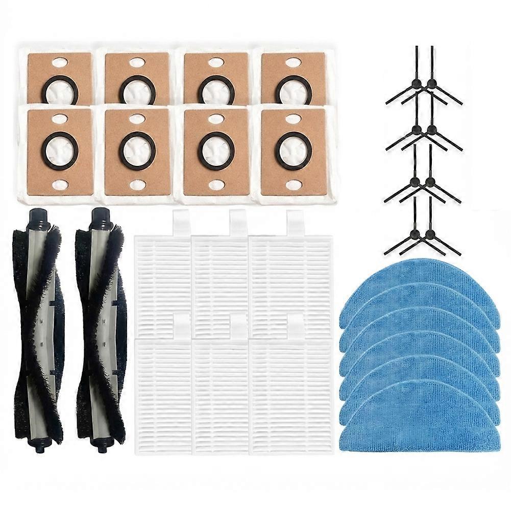 Set Mit 30 Ersatzteilen Für Den Ilife A30 Pro Staubsauger: Hauptbürsten, Filter, Reinigungstuch Und Staubbeutel.