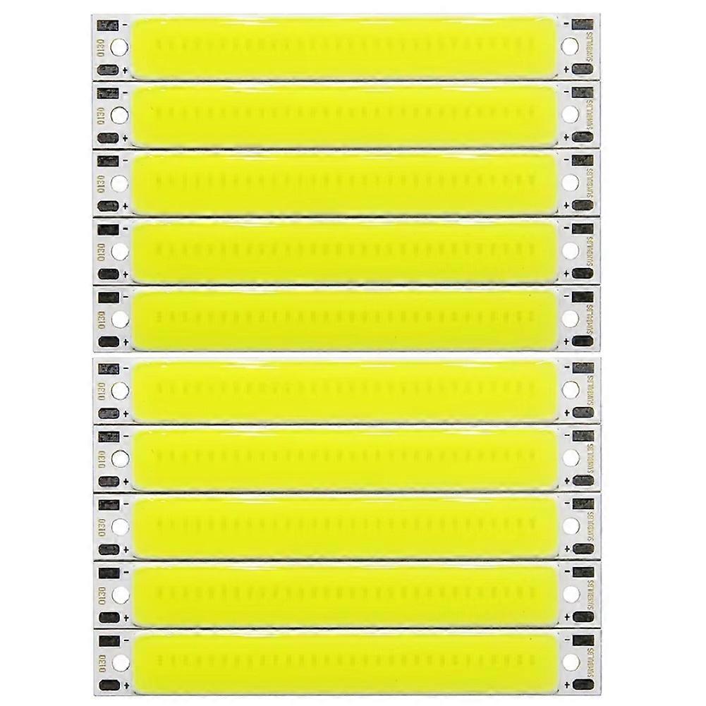 Packung Mit 10 Cob-led-streifen 3v/3,7v Dc 60 Mm X 8 Mm, 3w, Warmweiß/kaltweiß/blau/rot, Für Arbeits-/diy-lampen (fahrradlampen).