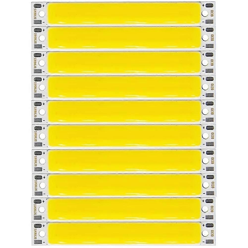 Packung Mit 10 Cob-led-streifen 3v/3,7v Dc 60 Mm/8 Mm, 3w, Warmweiß/kaltweiß/blau/rot, Für Arbeits-/diy-lampen (fahrradlampen).