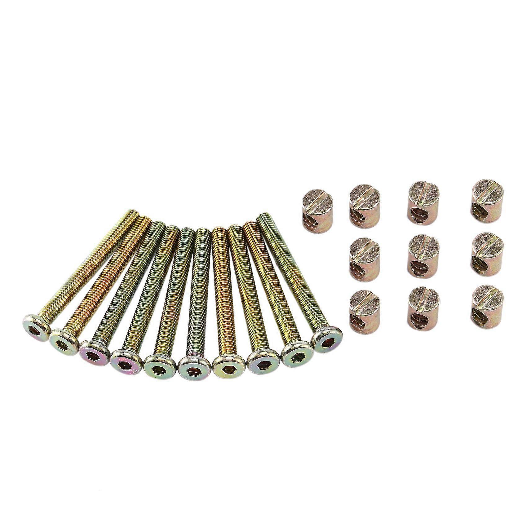 Innensechskantschrauben, Möbelschrauben Mit M6 X 55 Mm Gewinde, Schlitzmuttern, Kreuzschlitzdübel Für Betten, Kinderbetten Und Stühle