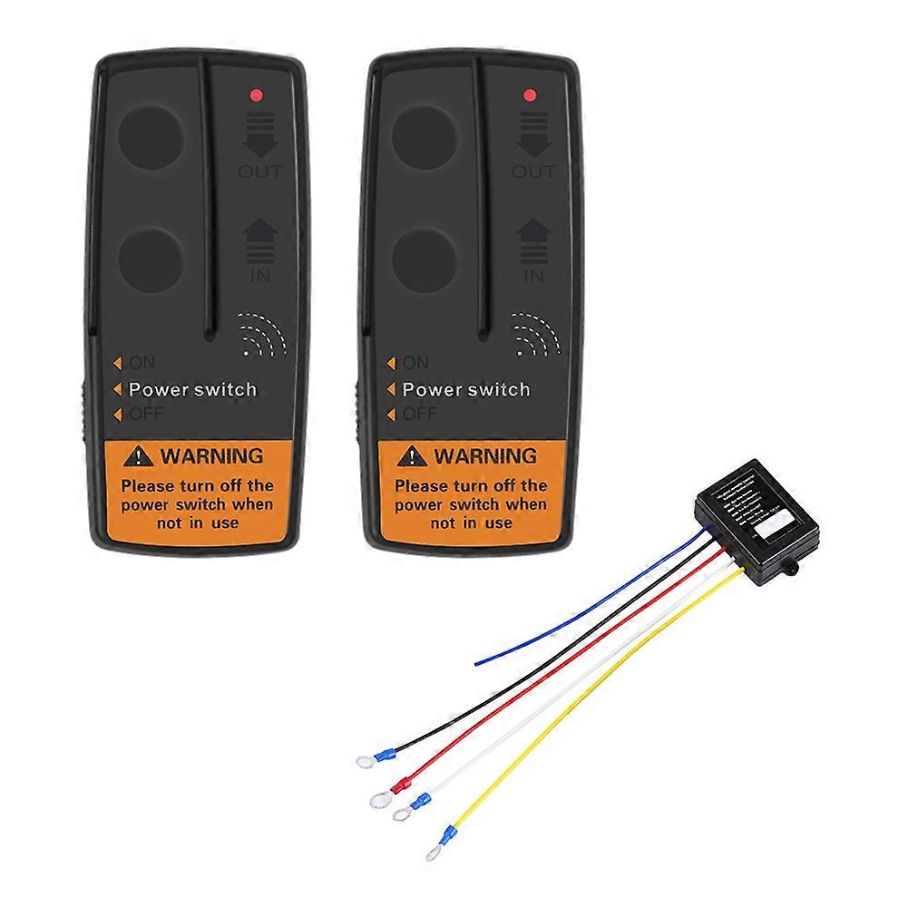 Universelles Steuerungsset Für 2,4 Ghz 12v/24v Elektrische Seilwinden Mit 2 Fernbedienungen Und 1 Empfänger Für Jeep, Quad Und Geländewagen.