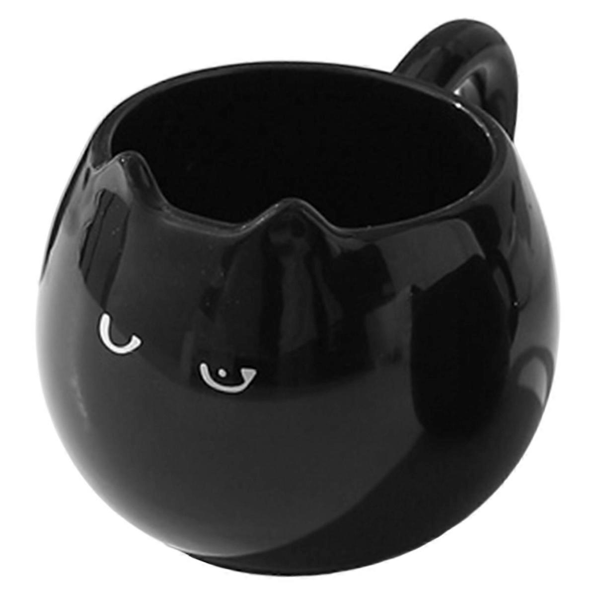 Niedlicher Schwarzer Katzenbecher Für Kaffee Und Tee, 35cl Keramiktasse, Katzenmotiv, Eine Ideale Wahl Für Katzenliebhaber.